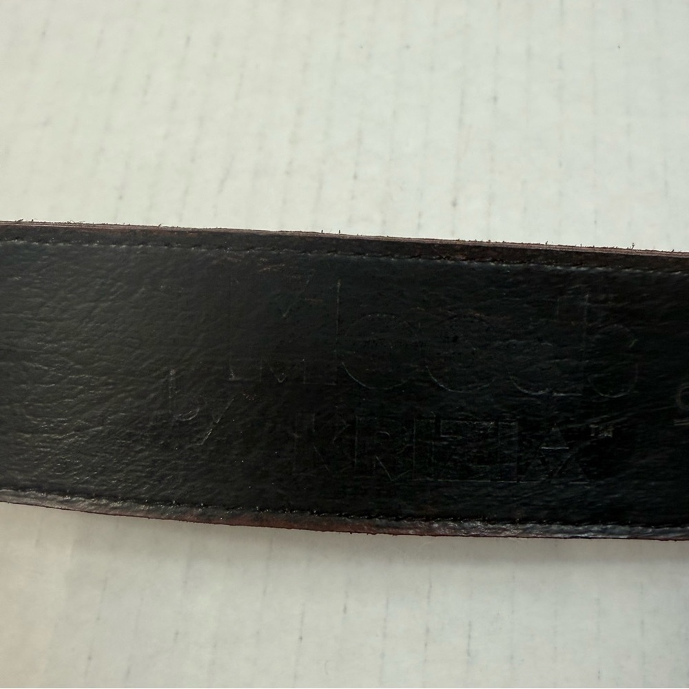 Vintage Moods by Kronos Brown Leather Belt Buckle Size Medium - Picture 6 of 9